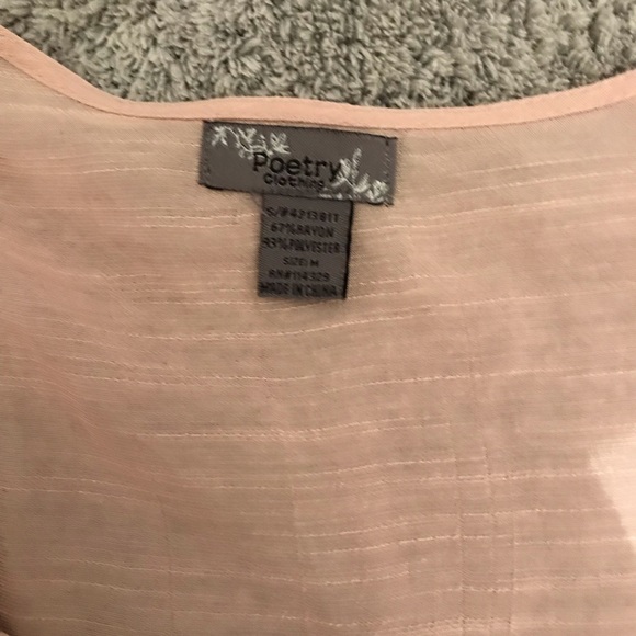 Poetry Clothing Womens Crop Jacket Size M with Lace & Crochet - Picture 7 of 9